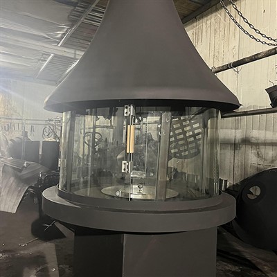 Black Hotel Gas Suspended Fireplace