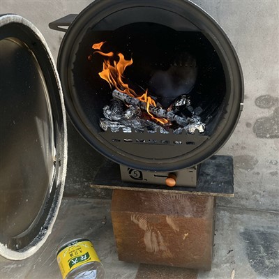 Rotating Suspended Hanging Fireplace
